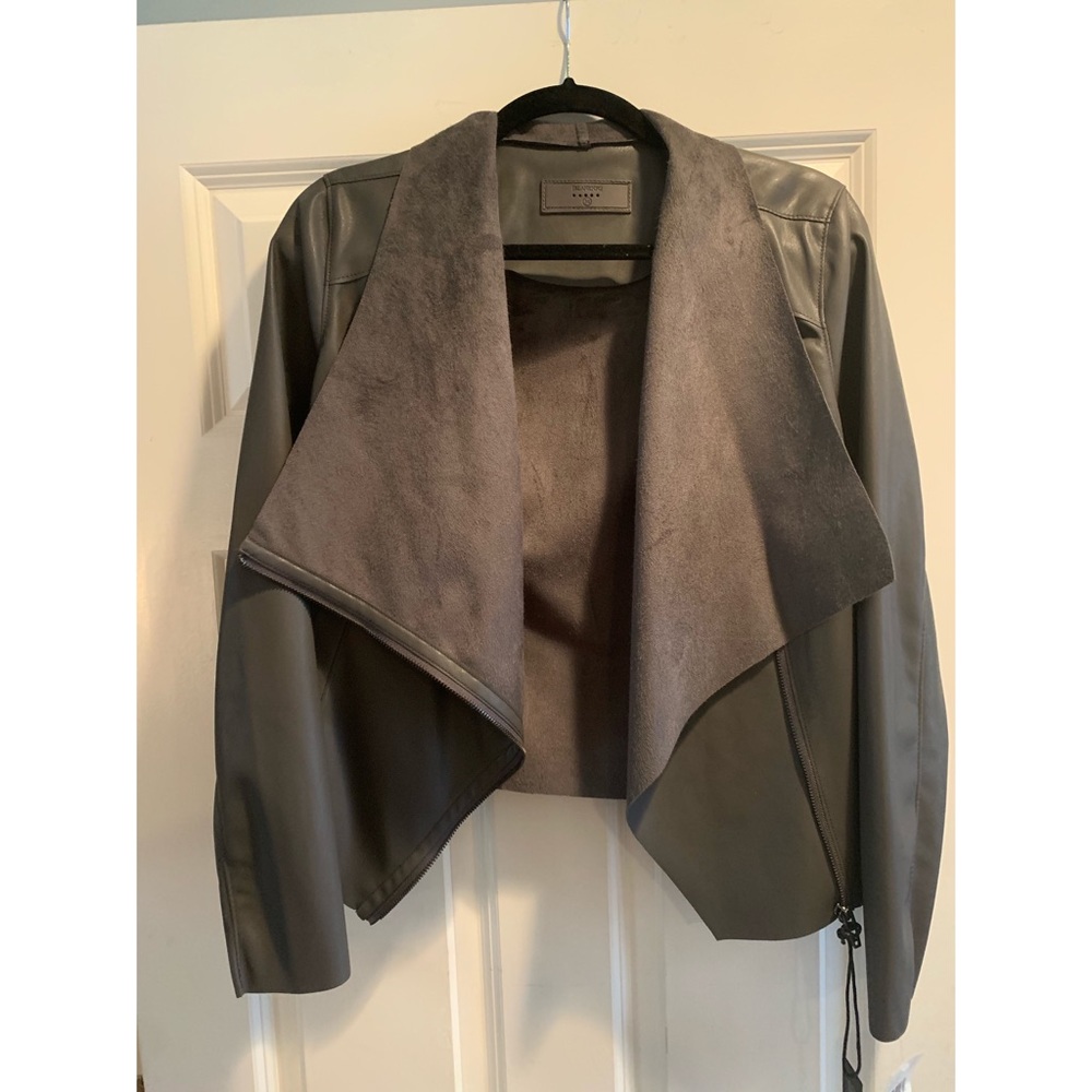 Dark grey leather jacket